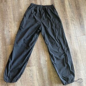 Black PINK Parachute Pants